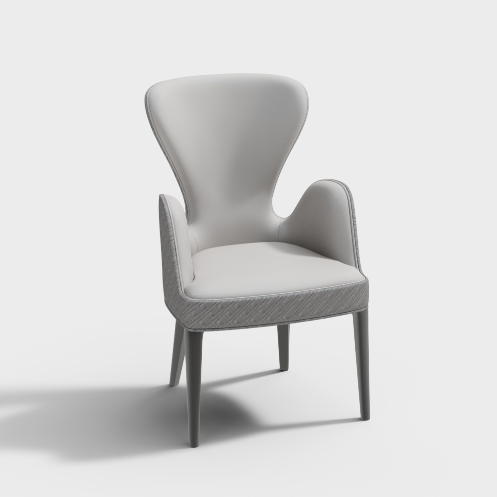 Elegant Low-Polygon Chair 3D model