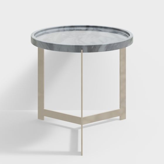 Elegant Low-Poly Round Table 3D Model Design