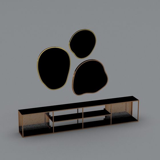 Chic Urban TV Unit 3D model for Modern Interiors
