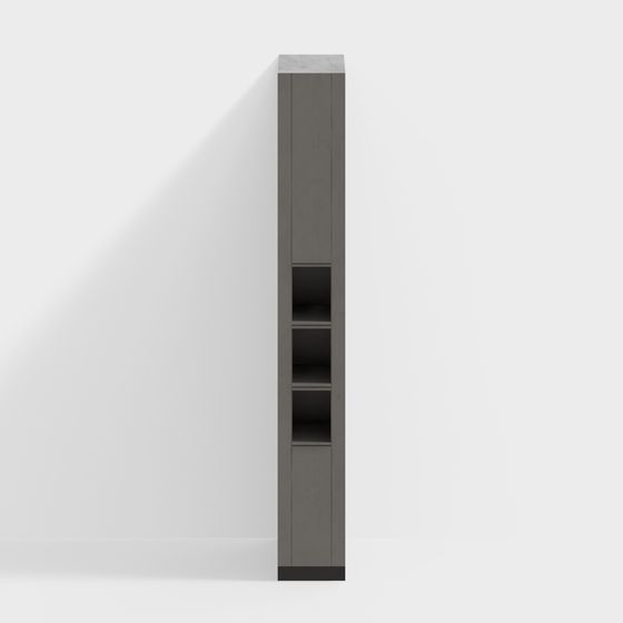 Elegant Minimalist Tall Cabinet 3D model for Modern Spaces