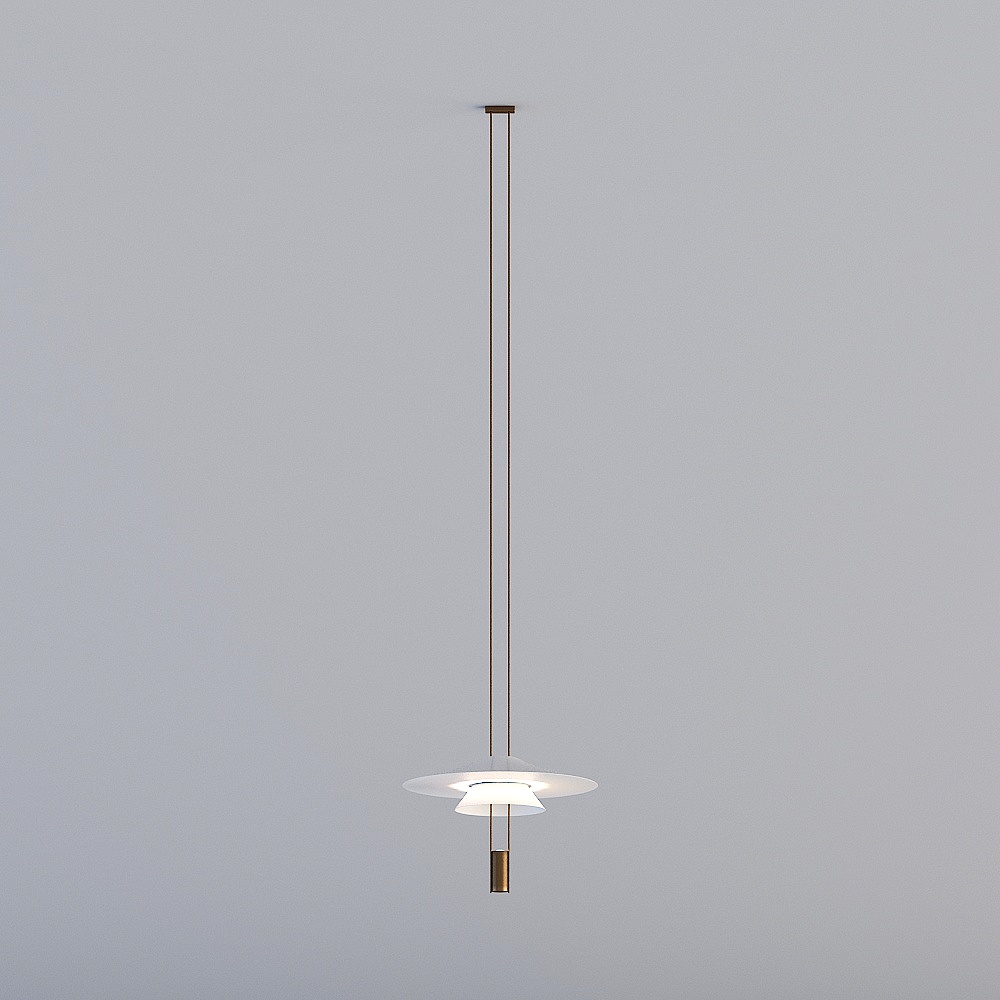 Elegant Low-Poly Chandelier 3D model