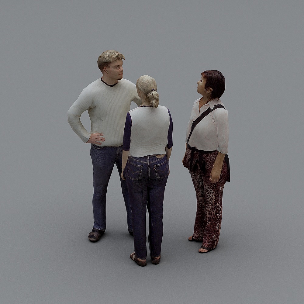 Urban Dialogue Low-Poly Character 3D model