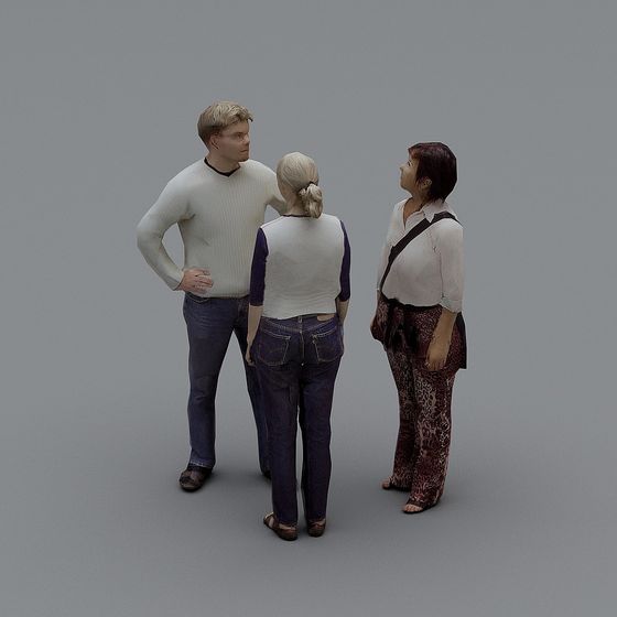 Urban Dialogue Low-Poly Character 3D model