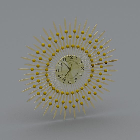 Elegant Low-Poly Clock 3D Model for Creative Projects