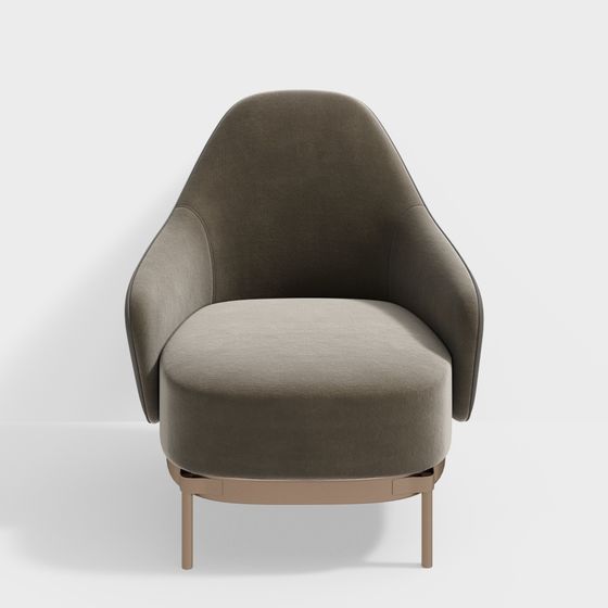 Cozy Curve Chair 3D model for Modern Interiors