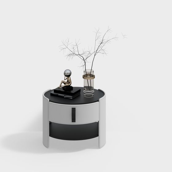 Modern Round Side Table 3D model