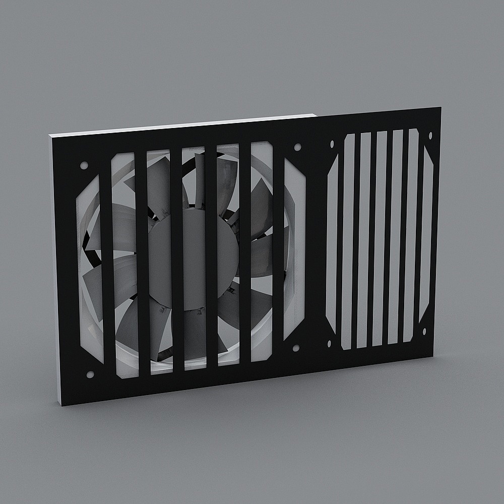 Industrial-Style Vent 3D model for Urban Spaces