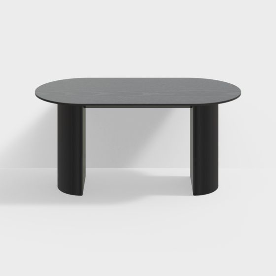 Elegant Low-Poly Round Table 3D model for Modern Spaces