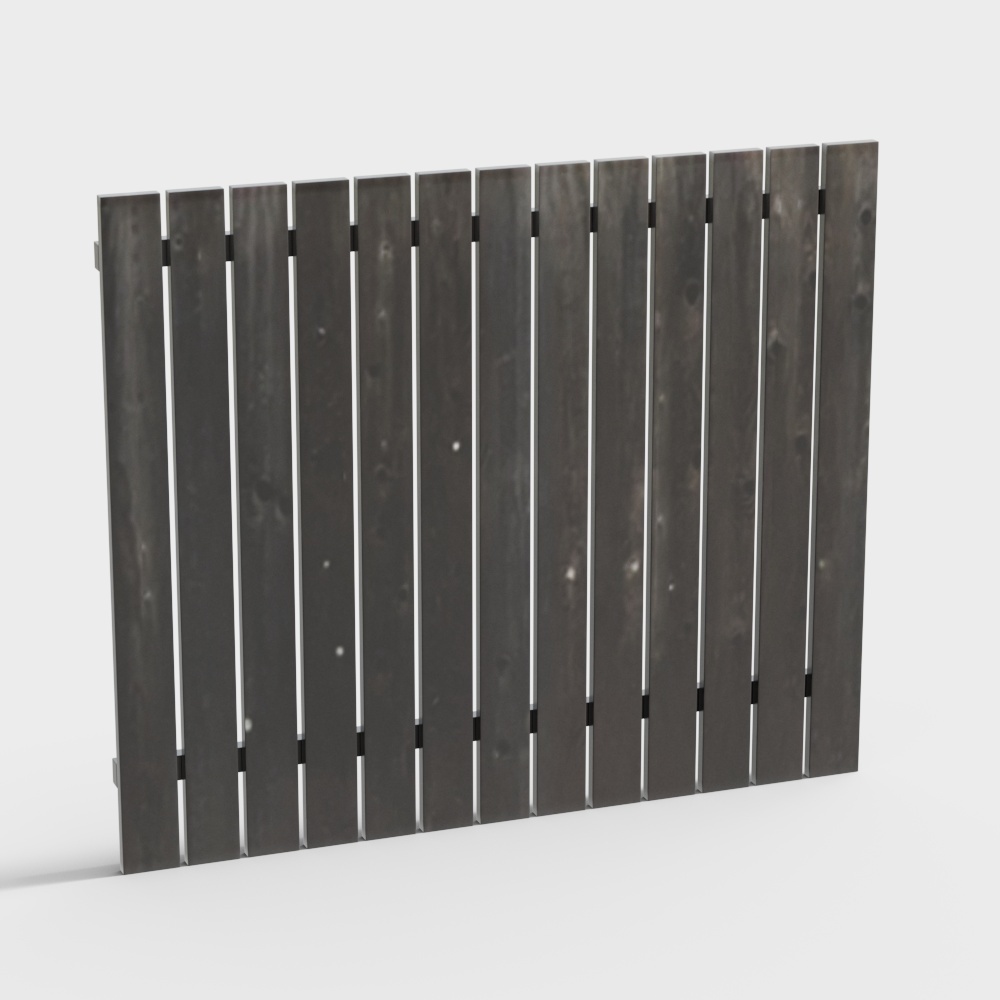 Ancient Wooden Fence 3D Model – Detailed Wood Panels