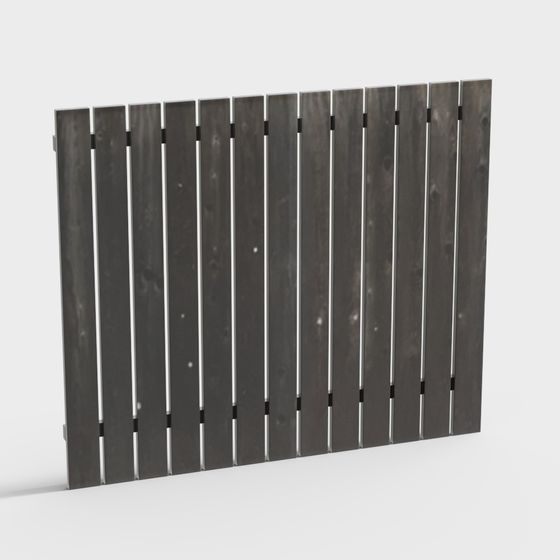 Ancient Wooden Fence 3D Model