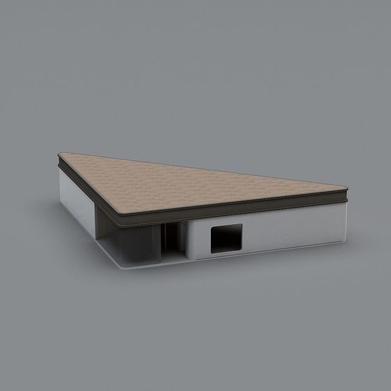 Elegant Minimalist Bed Frame 3D model