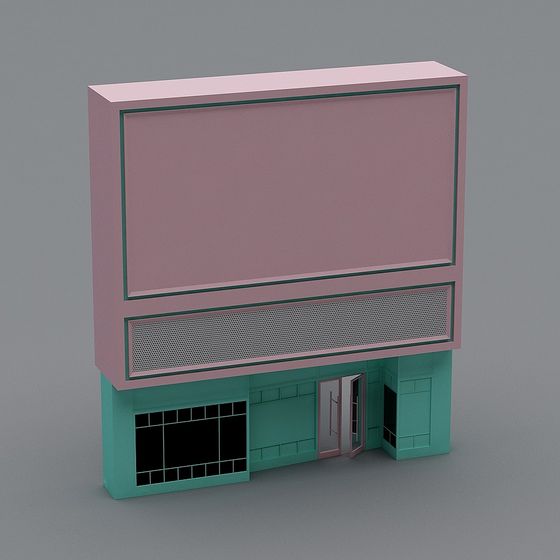 Neon Store 3D model in Vibrant Colors