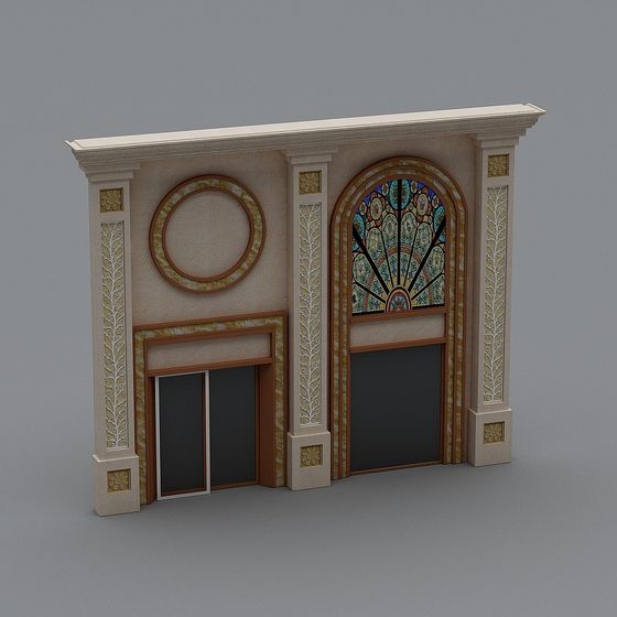 Classical Art Door 3D model