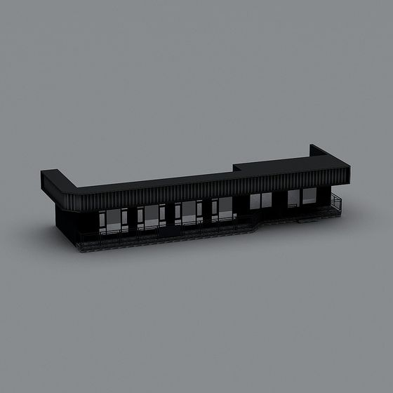 Modern Low-Poly Building 3D model
