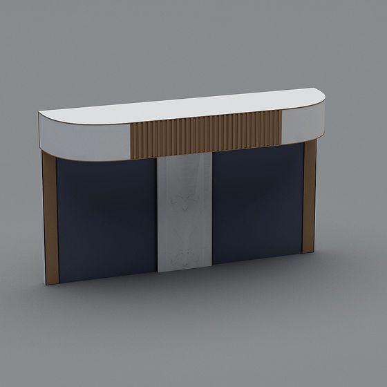 Elegant Reception Desk 3D Model
