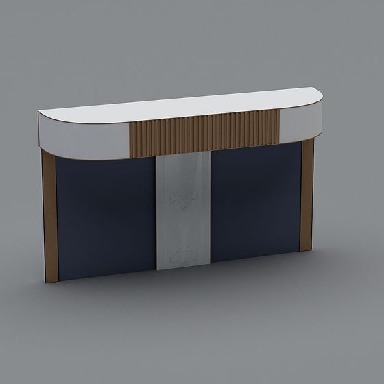 Elegant Reception Desk 3D model for Modern Spaces