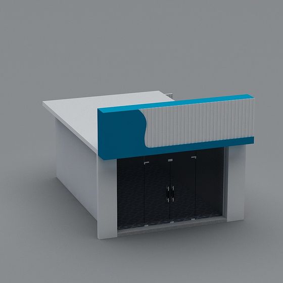 Urban Oasis Low Poly Building 3D model