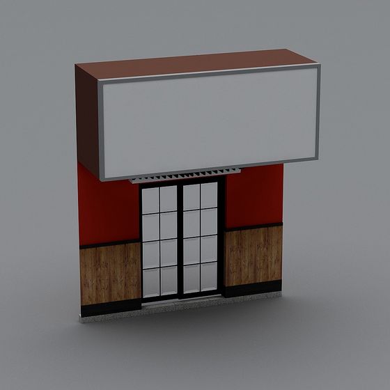 Stylish Low-Poly 3D Building Model