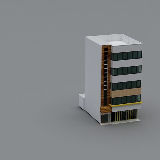Stylish Low-Poly Building 3D model for Urban Design