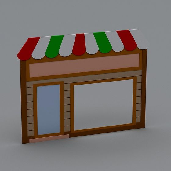 Vibrant Corner Cafe 3D Model