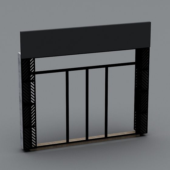 Urban Window 3D model with Low Poly Design