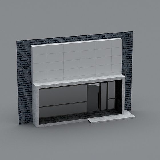 Sleek Urban Architectural Element 3D model