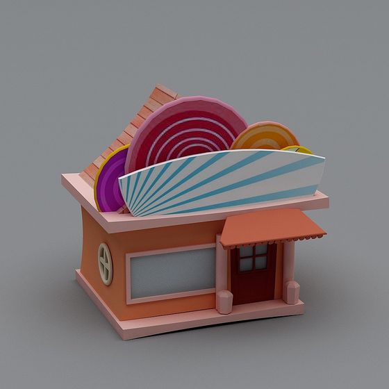 Whimsical Candy House 3D model
