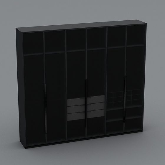 Urban Storage 3D model - Modern Minimalist Bookshelf