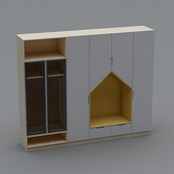 Urban Corner Storage Cabinet 3D model
