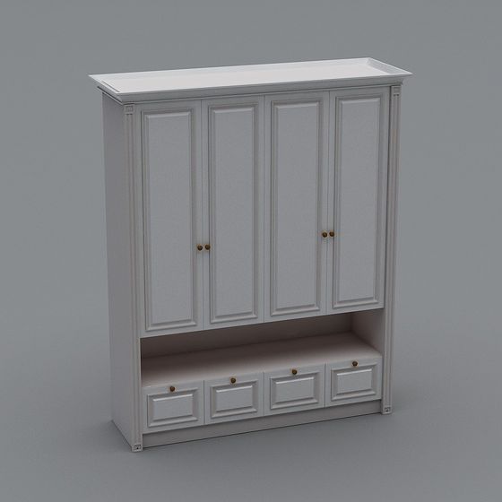 Stylish Minimalist Storage Cabinet 3D model