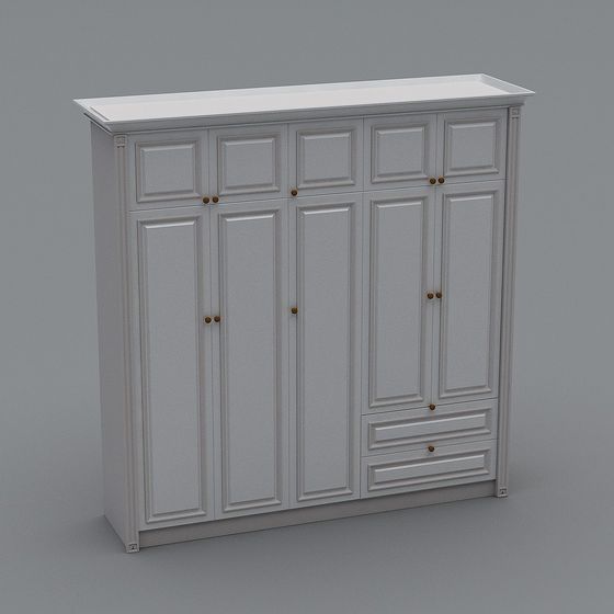Elegant Minimalist Wardrobe 3D model
