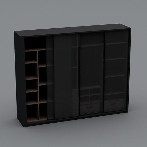 Urban Storage 3D model – Minimalist Bookshelf Design