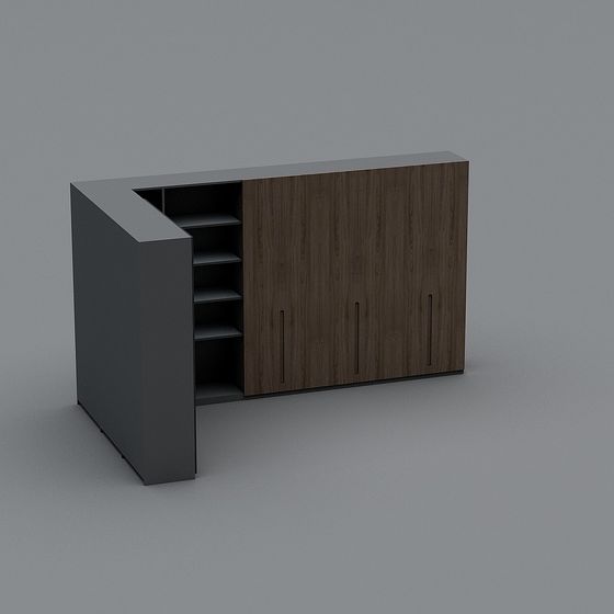 City Corner Storage Cabinet 3D model