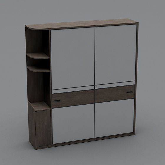 Urban Bookshelf 3D model in Modern Minimalist Design