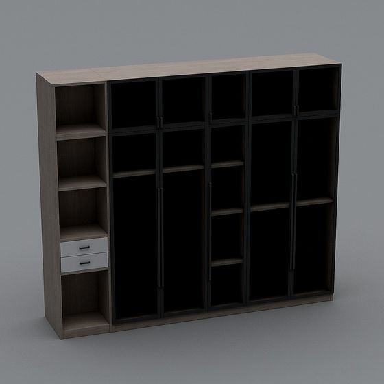 Modern Urban Bookshelf 3D model