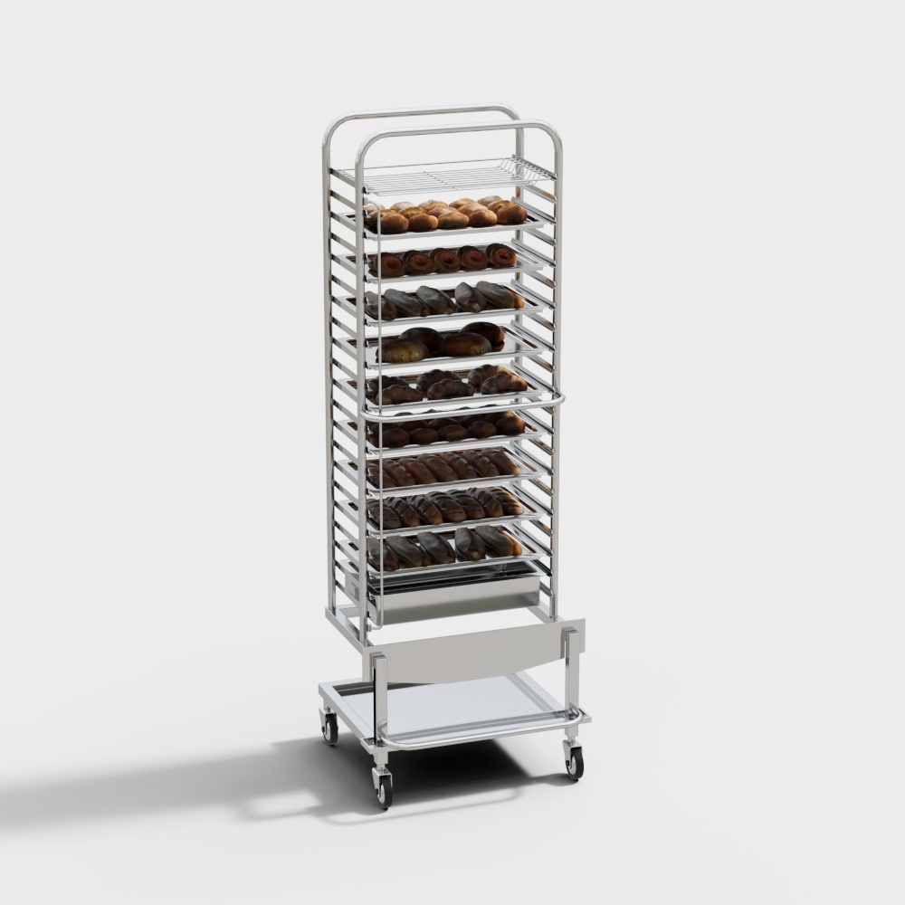 Modern hotel kitchen food rack