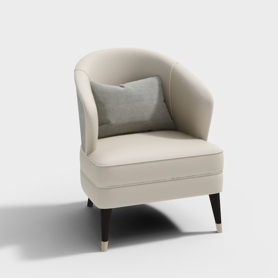 Elegant Low-Poly Sofa Chair 3D model