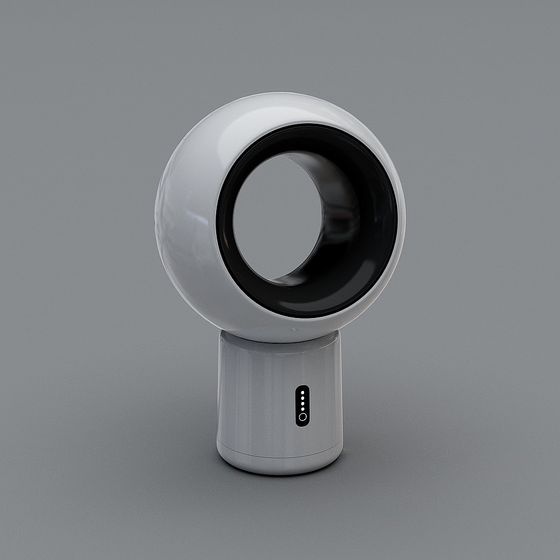 Round Head Humidifier 3D Model in Black