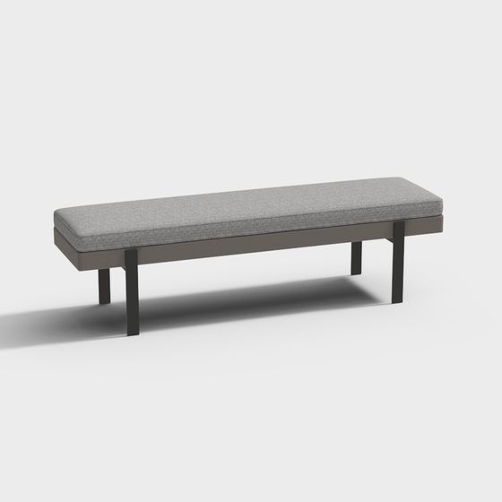 Urban Bench 3D model for Contemporary Spaces