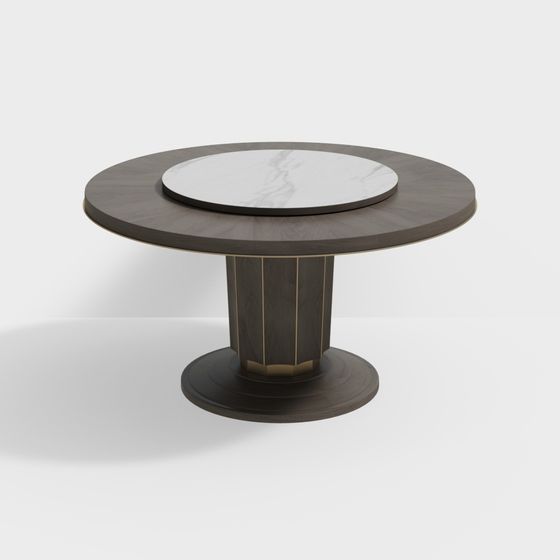 Stylish Round Table 3D model for Contemporary Spaces