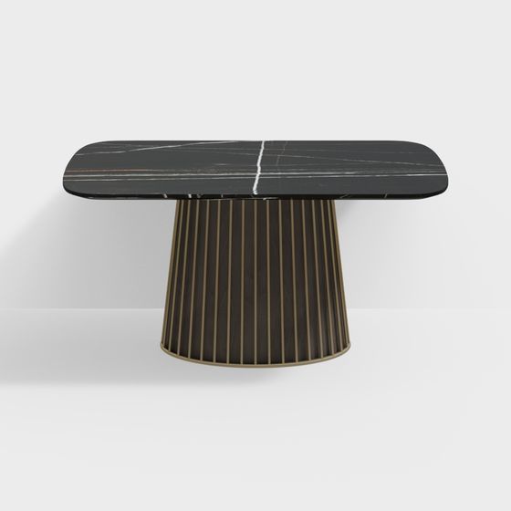 Urban Minimalist Dining Table 3D model for Modern Spaces