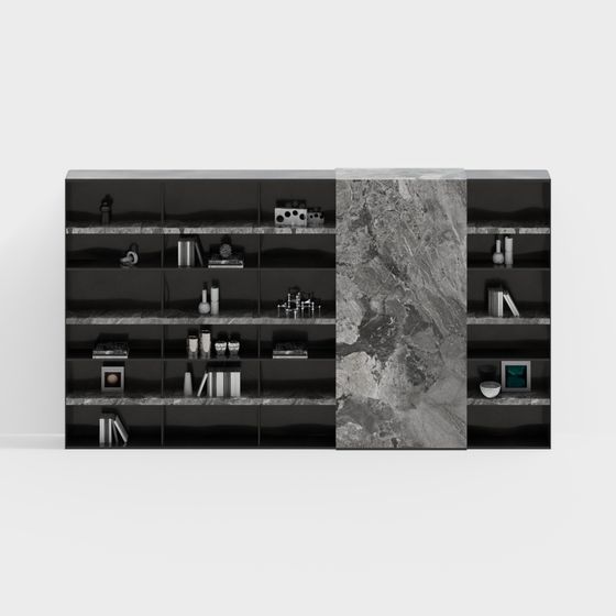 Contemporary Urban Bookshelf 3D model