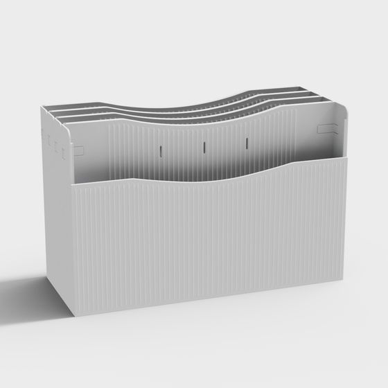 Modern Low-Poly Folder Organizer 3D model