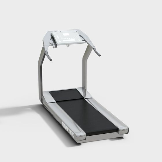 Sleek Low-Poly Treadmill 3D model for Modern Fitness