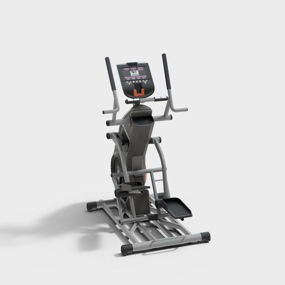 Sleek Elliptical Trainer 3D model for Fitness Applications