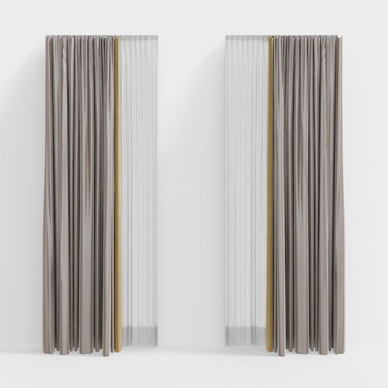 Stylish Curtain 3D model for Interior Spaces