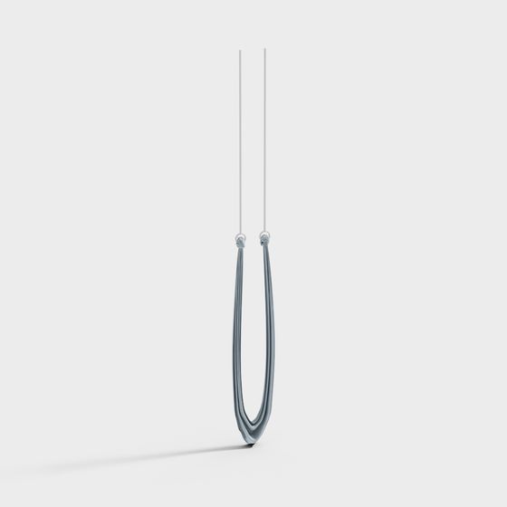 Loop Pendant 3D model - Modern Minimalist Necklace