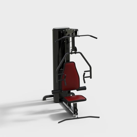 Low-Poly High-Detail Fitness Bench 3D model