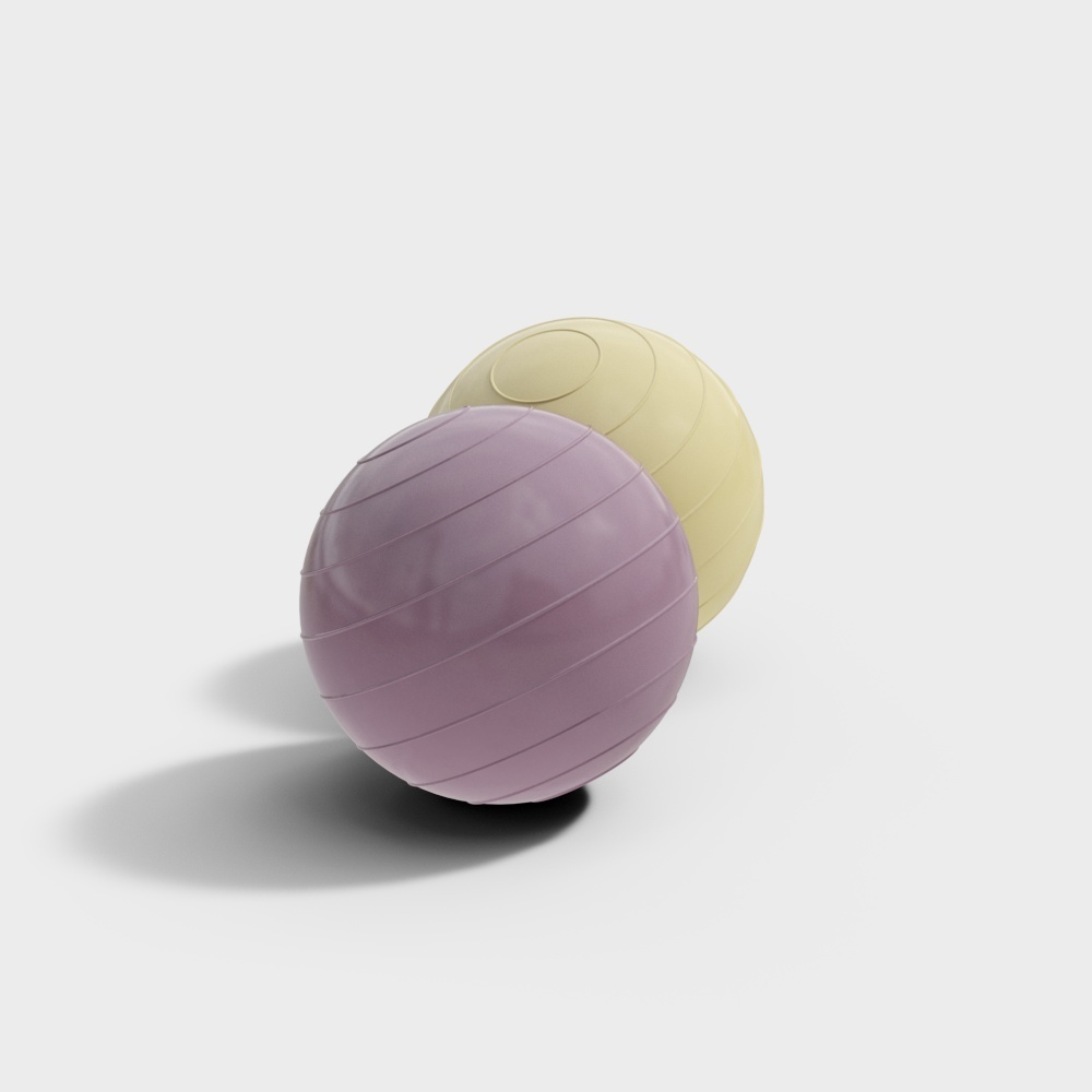 ห้องโยคะสมัยใหม่พร้อมลูกบอลโยคะ