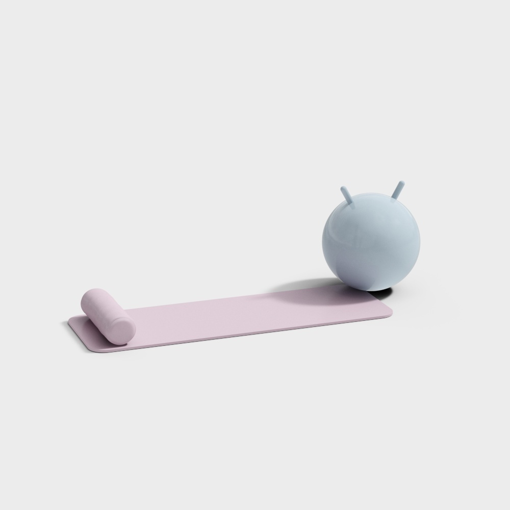 ห้องโยคะสมัยใหม่พร้อมเสื่อโยคะ